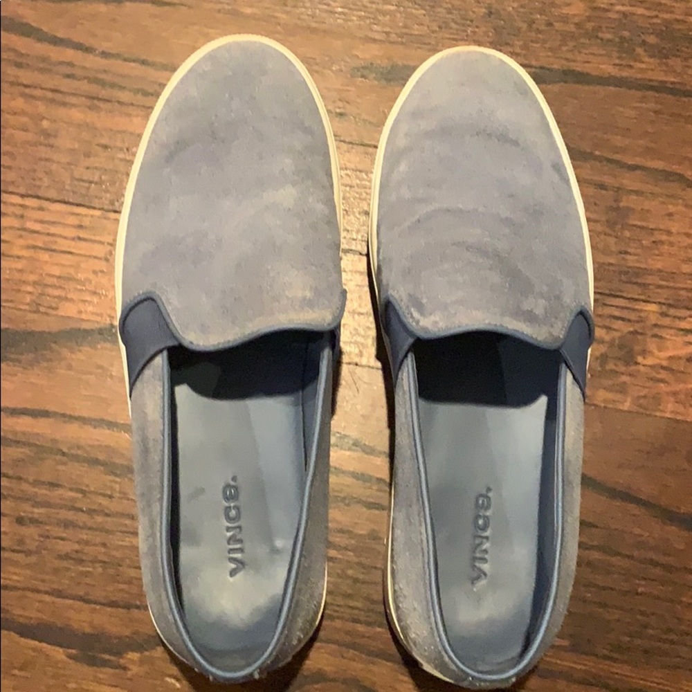 Vince blue slip ons